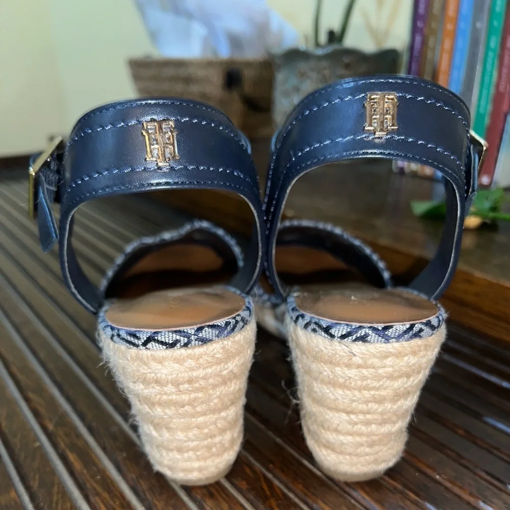 Tommy Hilfiger‎ Blue Patterned Espadrilles 7.5